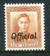 New Zealand 1938-51 Officials - KGVI - ½d Brown-orange HM (SG O135) - Dienstmarken