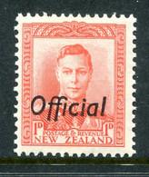 New Zealand 1938-51 Officials - KGVI - 1d Scarlet HM (SG O136) - Dienstzegels