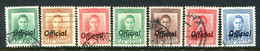 New Zealand 1938-51 Officials - KGVI - Set Used (SG O134-O140) - Oficiales