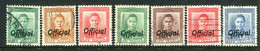 New Zealand 1938-51 Officials - KGVI - Set Used (SG O134-O140) - Officials