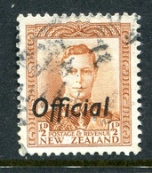 New Zealand 1938-51 Officials - KGVI - ½d Brown-orange Used (SG O135) - Dienstzegels