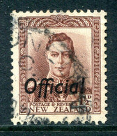 New Zealand 1938-51 Officials - KGVI - 1½d Purple-brown Used (SG O138) - Dienstzegels