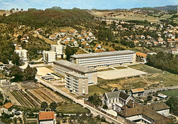 LONS LE SAUNIER VUE AERIENNE SUR LE NOUVEAU LYCEE DE JEUNES FILLES ET LE QUARTIER DES PRINCIERES - Lons Le Saunier