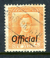 New Zealand 1947-51 Officials - KGVI - 2d Orange Used (SG O152) - Servizio