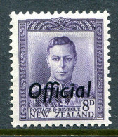 New Zealand 1947-51 Officials - KGVI - 8d Violet HM (SG O155) - Dienstzegels