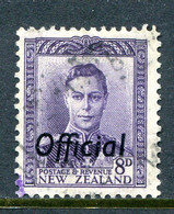 New Zealand 1947-51 Officials - KGVI - 8d Violet Used (SG O155) - Dienstmarken