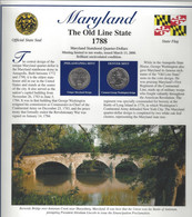 Etats-Unis - Feuillet "Etat" - 2 Quarters FDC 1999 (Philadelphie Et Denver) Et 3 Timbres Neufs - Maryland - Zonder Classificatie