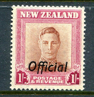 New Zealand 1947-51 Officials - KGVI - 1/- Value - Plate 1 - Wmk. Sideways - HM (SG O157a) - Servizio