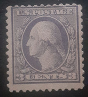 United STATES 1908, President George Washington 3c Violet Unused No Gumm - Unused Stamps