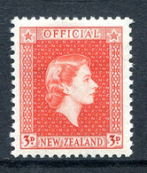 New Zealand 1954-63 Officials - QEII - 3d Vermilion LHM (SG O163) - Service