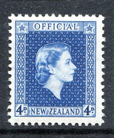 New Zealand 1954-63 Officials - QEII - 4d Blue LHM (SG O164) - Servizio