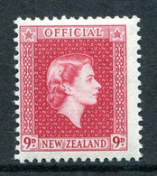 New Zealand 1954-63 Officials - QEII - 9d Carmine LHM (SG O165) - Servizio