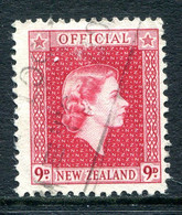 New Zealand 1954-63 Officials - QEII - 9d Carmine Used (SG O165) - Dienstzegels