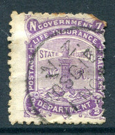 New Zealand 1891-98 Life Insurance - Lighthouse - With VR - P.12 X 11½ - ½d Bright Purple Used (SG L1) - Oficiales