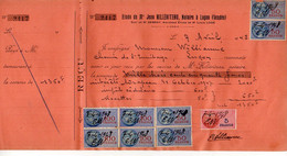 TB 3535 - 1948 - Timbres Fiscaux Sur Reçu - Etude De Me Jean HILLERITEAU Notaire à LUCON - Briefe U. Dokumente