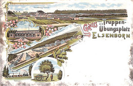 Gruss Vom Truppen-Übungsplatz Elsenborn Litho Multi-views Feldbahn 1900 - Elsenborn (camp)