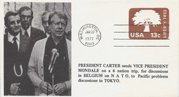 Verenigde Staten  Briefomslag U576 Met Foto Carter En Mondale Gebruikt 1977 (7491) - 1961-80