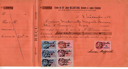 TB 3538 - 1947 - Timbres Fiscaux Sur Reçu - Etude De Me Jean HILLERITEAU Notaire à LUCON - Brieven En Documenten