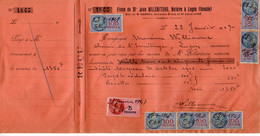 TB 3549 - 1947 - Timbres Fiscaux Sur Reçu - Etude De Me Jean HILLERITEAU Notaire à LUCON - Lettres & Documents