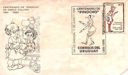 1981 Uruguay Pionoccio Pinocho Carlo Collodi Centenary Puppet FDC - Marionette