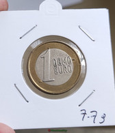 Essai 1 DEMO EURO Jeton Casino Merkur Prototype Modèle € Bimétallique - Variëteiten En Curiosa