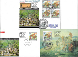 2112u: Heimatsammler 3443 Königstetten: Österreich 1985, 3 Belege Mit Der Briefmarke "1000 Jahre Königstetten" - Tulln