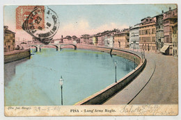 PISA   LUNG' ARNO  REGIO   1904       2 SCAN  (VIAGGIATA) - Pisa