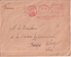 NEDERLAND - 1938 - EMA Sur ENVELOPPE De AMSTERDAM => ALLIER - Máquinas Franqueo (EMA)