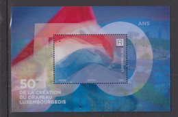 11.- LUXEMBOURG 2022  MINIATURE SHEET HOLOGRAMME 50 YEARS OF LUXEMBOURG FLAG - Ungebraucht