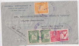 BOLIVIA - 1942 - ENVELOPPE De LA PAZ => PARIS - Bolivien