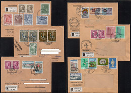 LUXEMBOURG / 1966-1969 LOT DE 12 LETTRES RECOMMANDEES POUR LA FRANCE / 2 IMAGES (ref 9200F) - Briefe U. Dokumente