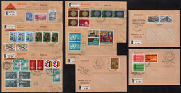 LUXEMBOURG / 1969-1971 LOT DE 8 LETTRES RECOMMANDEES POUR LA FRANCE / 2 IMAGES (ref 9201F) - Cartas & Documentos