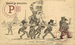 Politique - Satirique - Illustrateur ASSUS  DEPART DE VERSAILLES CORTEGE PRESIDENTIEL - Satiriques