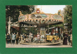 Manège Enfantin.Limoges Fils Repro Couleur. Fête Foraine - Carroussel CPA Souvenir Trés Animée Impeccable - Jeux Et Jouets