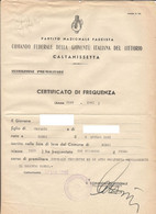 G227 Diploma Frequenza Premilitare GIL Caltanissetta Riesi 1940 - Diploma's En Schoolrapporten