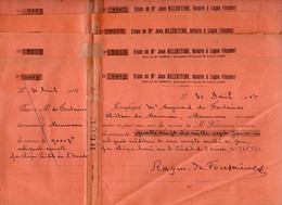 VP20.010 - LUCON 1947 / 48 - Lot De 6 Reçus Signés Raymond De FONTAINES, Sénateur De La Vendée, Château De BOURNEAU - Other & Unclassified