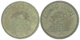 04568 GETTONE TOKEN JETON FICHA SLOT MACHINE CONGO RIVER NO CASH VALUE - Autres & Non Classés