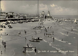 SENIGALLIA - UN TRATTO DI SPIAGGIA ALL'ORA DEL BAGNO - EDIZ. ALTEROCCA - SPEDITA 1950s (10951) - Senigallia