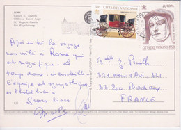 TIMBRE DE LA CITE DU VATICAN - SUR CPM ROMA ROME - CHATEAU SAINT ANGE - Storia Postale