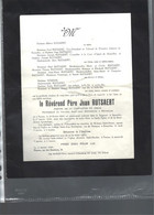 DOODSBRIEF LE REVEREND PERE JEAN RUTSAERT, PRIESTER, FURNES VEURNE 1909 - BRUXELLES 1948 - Obituary Notices