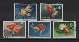 Chine - Lot De 5 Timbres - Cyprins Dores - Poissons - Obliteres - Used Stamps