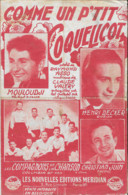 Partition Musicale - COMME UN P'TIT COQUELICOT - MOULOUDJI - Les COMPAGNONS - Paroles Raymond Asso - 1951 - Scores & Partitions