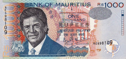 Mauritius 1000 Rupees 1999 EXF P-54a "free Shipping Via Registered Air Mail" - Mauritius