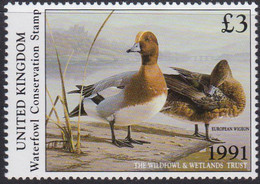 GB 1991 £3 WATERFOWL CONSERVATION MUH - Fiscale Zegels