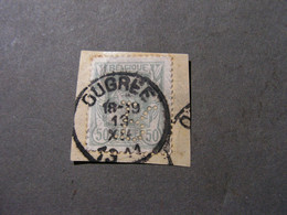 Belgien , 78  Briefstück  Ougree 1911  Mit   Perfin   R - 1905 Thick Beard
