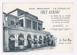 DEPLIANT TOURISTIQUE Hotel Restaurant "La Coquille" Chez Albert La Ciotat Plage - Dépliants Turistici