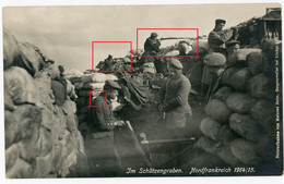 Carte Photo Allemande /Scharfschützen  Trench Graben Tranchee ( Thelus Farbus Arleux?)/ K.b.RIR Nr.3 / 14/18 - 1914-18