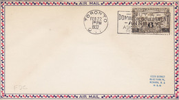 Canada TORONTO Ontario 1932 Premier Jour Lettre FDC Cover Air Mail Flugpostmarke W. New Overprint - ....-1951