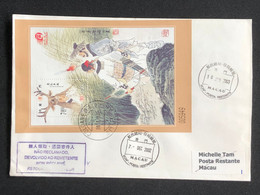 MACAU 2003 LOCAL REGISTERED COVER USED WITH S\S FROM COLOANE ISLAND BRANCH POST OFFICE - Lettres & Documents