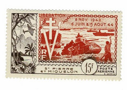 ST PIERRE ET MIQUELON A N°22 ** COTE Cote Yvert 28€ - 1946 Anniversaire De La Victoire